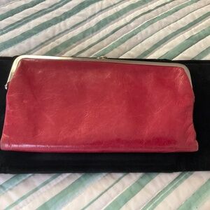 Ladies Red leather HOBO clutch wallet